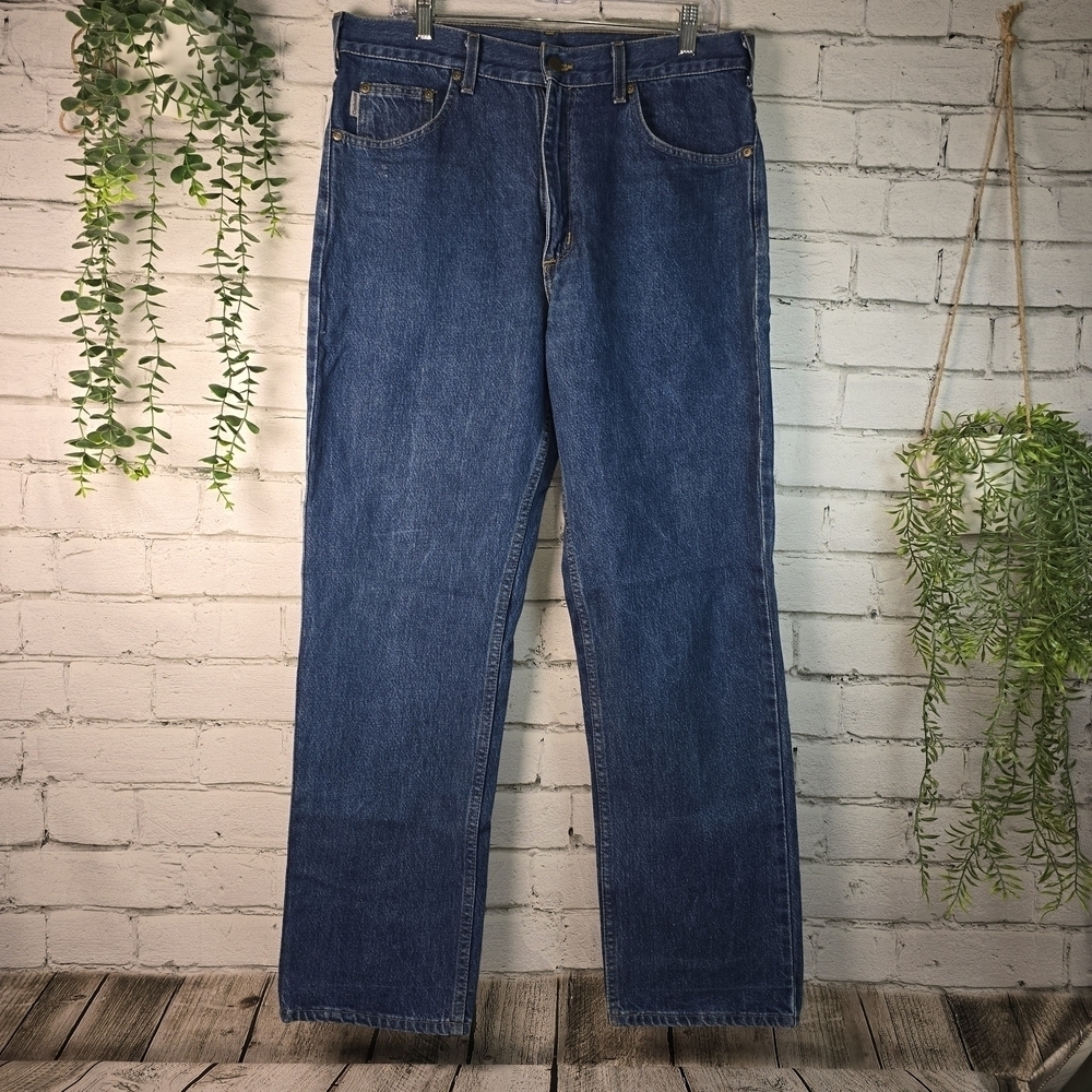 Carhartt Men's Straight Fit Denim Jeans MENS SIZE 34 X 32 EUC